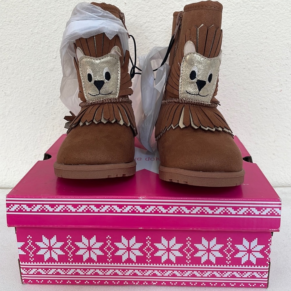 NIB Okie Dokie Girl Gingerbread Lion Boot. Size 10